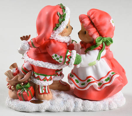 Cherished Teddies Santas Figurine Dewaine & Sharon, Holiday Hugs - Boxed