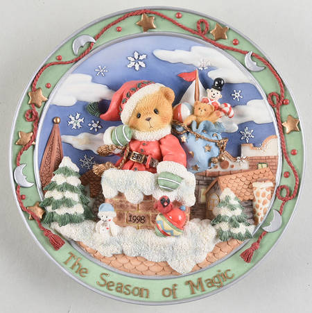 Annual Christmas Plate-Cherished Teddies The Season Of Magic - Boxed