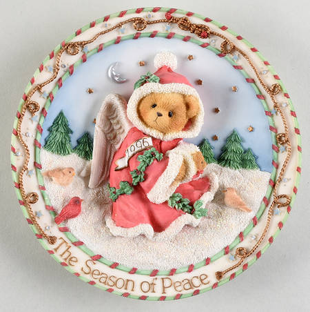 Annual Christmas Plate-Cherished Teddies The Season Of Peace - Boxed