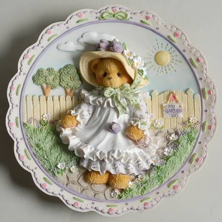 Mother's Day Plate-Cherised Teddies by Enesco