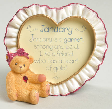 Birthstone Photoframes-Cherished Teddies January - With Box