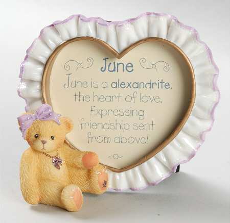 Birthstone Photoframes-Cherished Teddies June - Boxed