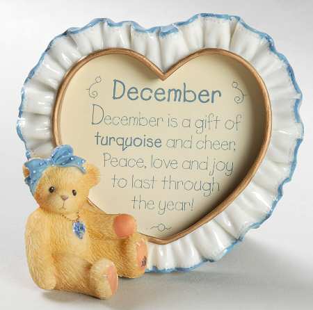 Birthstone Photoframes-Cherished Teddies December - Boxed