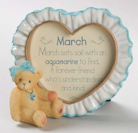 Birthstone Photoframes-Cherished Teddies March - Boxed