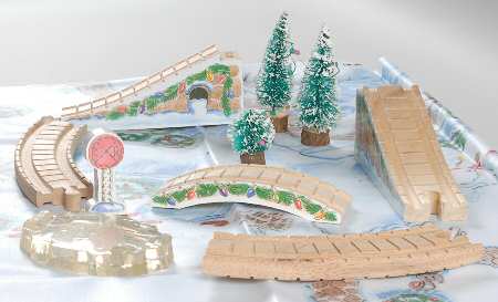 Santa Express Train Accessory Set Of 11 - Boxed