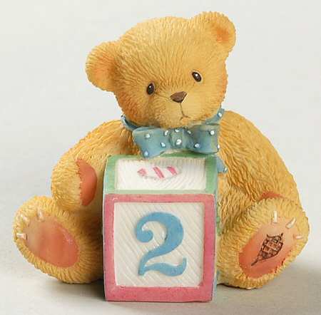 Count on Me-Cherished Teddies Bear With Number 2 - Boxed