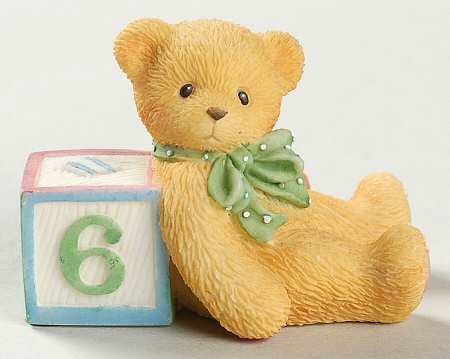Count on Me-Cherished Teddies Bear With Number 6 - No Box