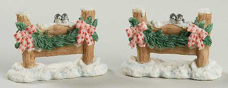 Mary's Moo Moos Christmas Outdoor Fence With Birds - No Box 42