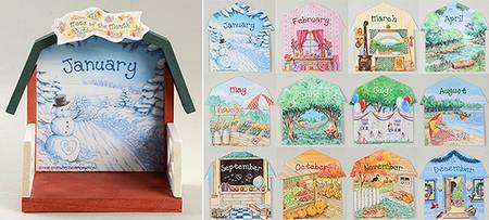 Marys Moo Moos Months of The Year Shadow Box-Individual-All Months - Boxed
