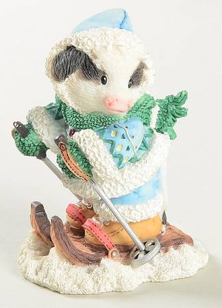 Marys Moo Moos Months of The Year January-Ski Moo Later - With Box