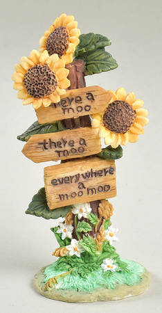 Mini Moos-Figurine Sunflower Signage - Boxed