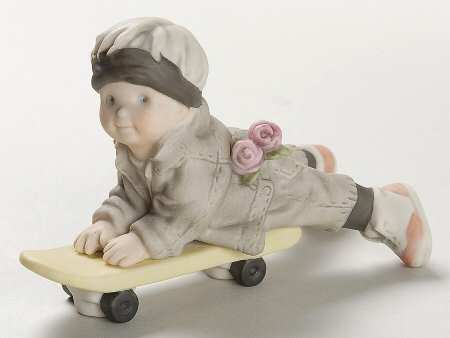 Pretty As A Picture  Boy On Skate Board - Boxed