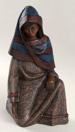 Mahogany Miracle Nativity Mary-Large - No Box
