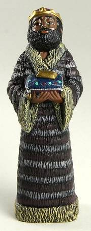 Mahogany Miracle Nativity Wismen With Gold - No Box