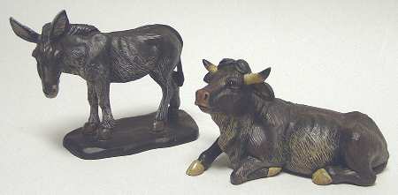 Mahogany Miracle Nativity Animals-Boxed Set Of 2 - Boxed