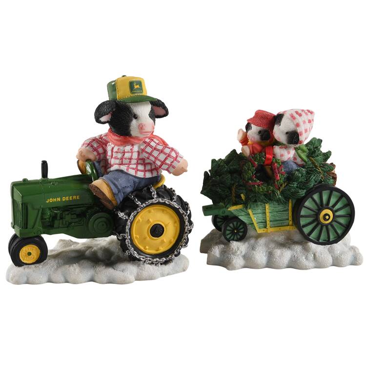 John Deere The Deere-St Tree For Moo & Me-Set Of 2 - With Box