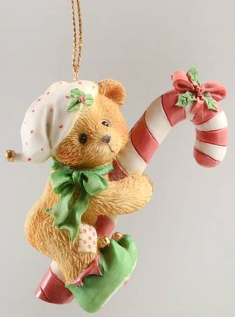 Santa's Workshop Elf Riding Candy Cane - Boxed