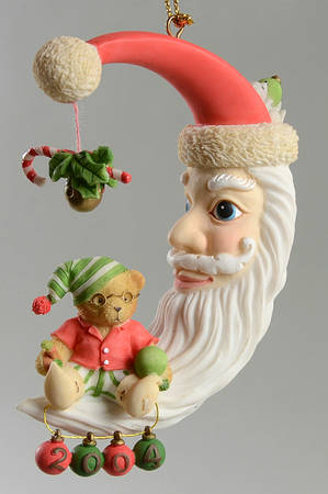 Cherished Teddies Annual Ornament Bear Sitting On Moon - Boxed