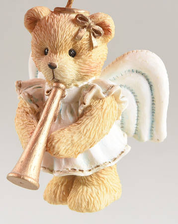 Cherished Teddies Ornament Angel With Trumpet - Boxed