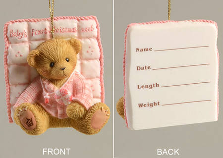 Cherished Teddies Ornament Baby's First Christmas-Christmas Wishes - Boxed