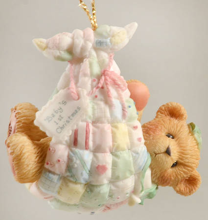 Cherished Teddies Ornament Baby's First Christmas-Baby In A Blanket - Boxed