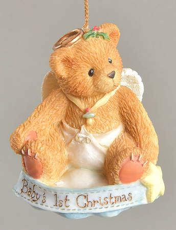 Cherished Teddies Ornament Baby's First Christmas - With Box