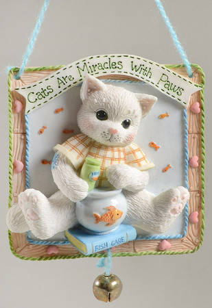 Calico Kittens Ornament Cats Are Miracles With Paws  - Boxed
