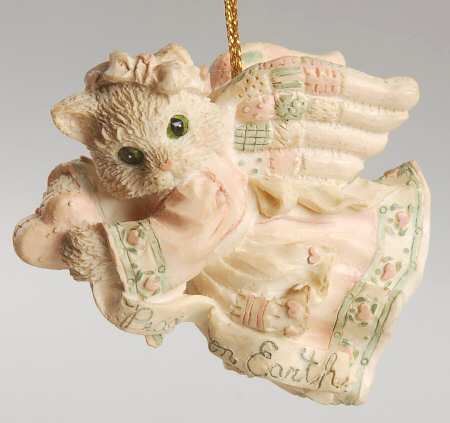 Calico Kittens Ornament Peace On Earth - Boxed