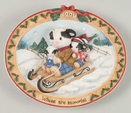 Mary's Moo Moo-Plate Wheee Are Moovin - With Box