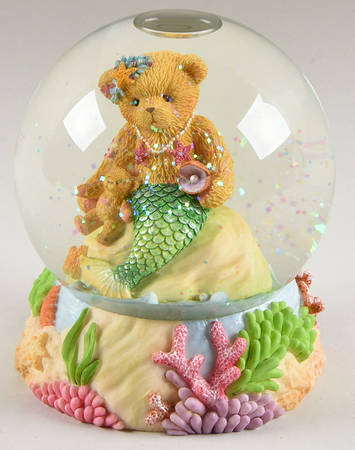 Cherished Teddies Snowglobe Mermaid, Adoption Ctr Summer Event - Boxed