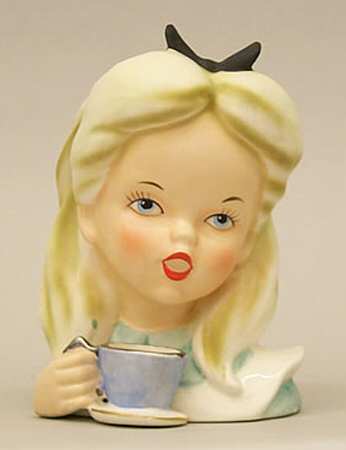Enesco Head Vases Alice In Wonderland - Disney - No Box
