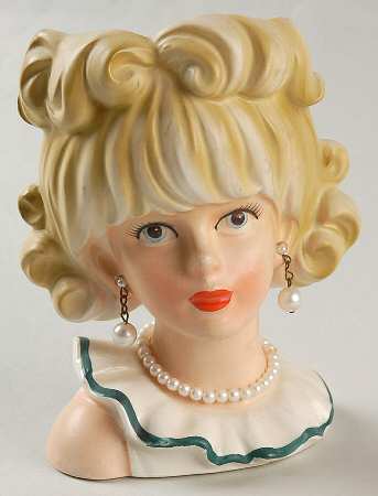Enesco Head Vases Teen Age-Pearls - No Box
