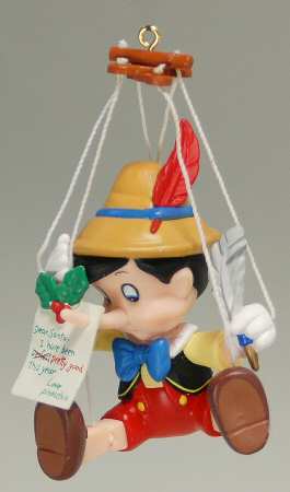 Treasury of Christmas Ornaments A Real Boy For Christmas-Pinocchio - Boxed