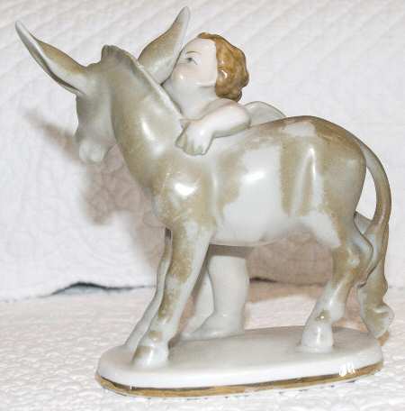 Ebeling & Reuss Figurines Angel W/ Donkey - No Box