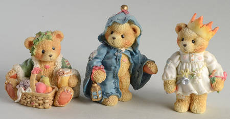 Dickens Village-Cherised Teddies Christmas Ghosts-Set Of 3 - Boxed