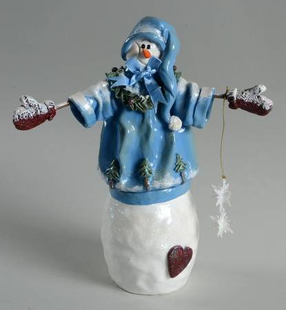 Snow Littles Snowman In Blue Hat And Sweater - With Box