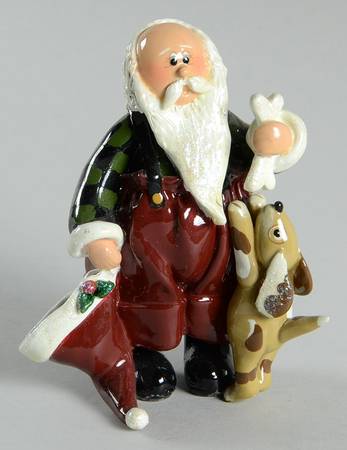 Santa Littles Santa With Puppy - Boxed