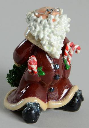 Santa Littles Santa  With Candy Canes - Boxed