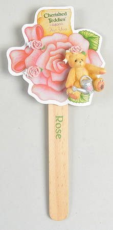 Cherished Teddies Jewelry Rose  Lapel Pin & Earrings - No Box