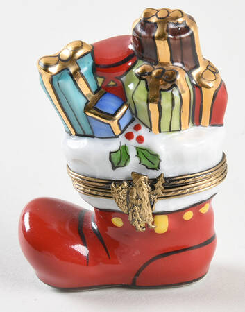 Eximious Limoges Box Santa's Boot With Toys - No Box
