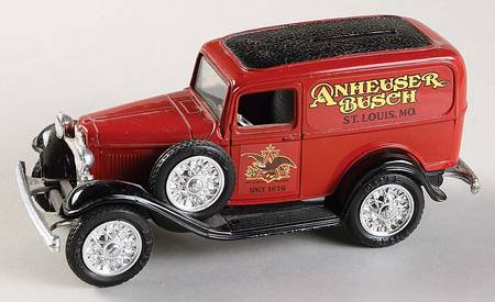 Anheuser Busch Vehicle Banks 1932 Ford Panel Delivery Truck-Red - Boxed