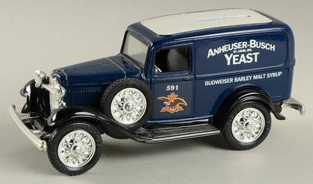 Anheuser Busch Vehicle Banks 1932 Ford Panel Delivery Truck-Black - No Box
