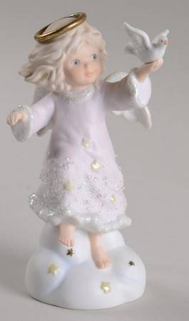 Heavenly Kingdom Angel With Bird - With Box