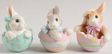 My Blushing Bunnies Bunnies In Eggs Set Of 3 - Boxed