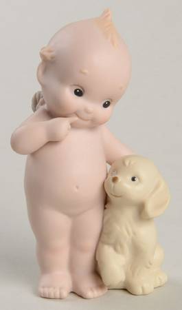 Kewpie Collection Boy With Puppy - Boxed
