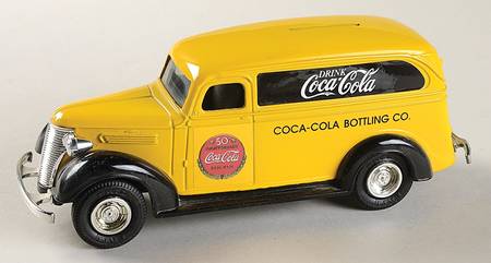 Coca-Cola Vehicle Banks 50th Anniversary Yellow Van - Boxed