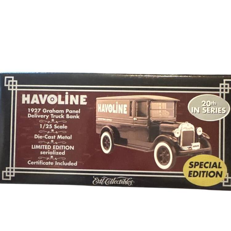 Delivery Truck Banks 1927 Delivery Truck-Havoline - Boxed
