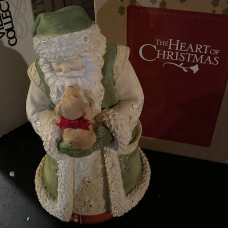 Heart of Christmas Santas Santa With Puppy - With Box
