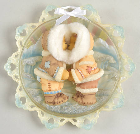 Cherished Teddies Giftware Eskimos Holding Stars - Boxed