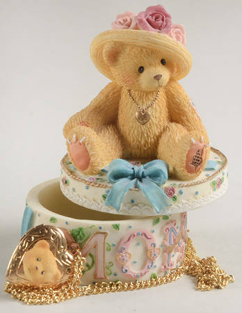 Cherished Teddies Giftware Mom-Maker Of Miracles-Box With Necklace - Boxed
